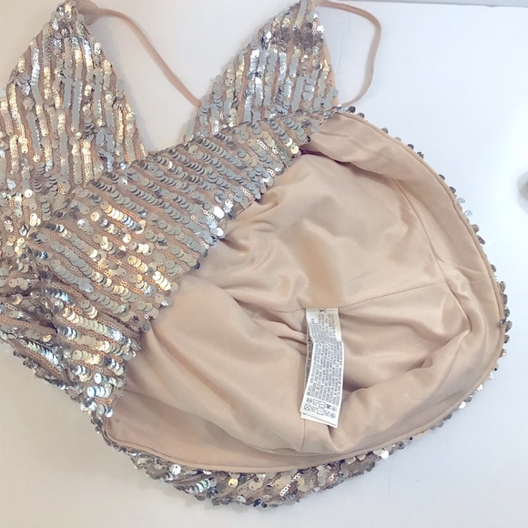 Forever 21 Silver and Rose Gold Sequin Dress - Picture 11 of 16